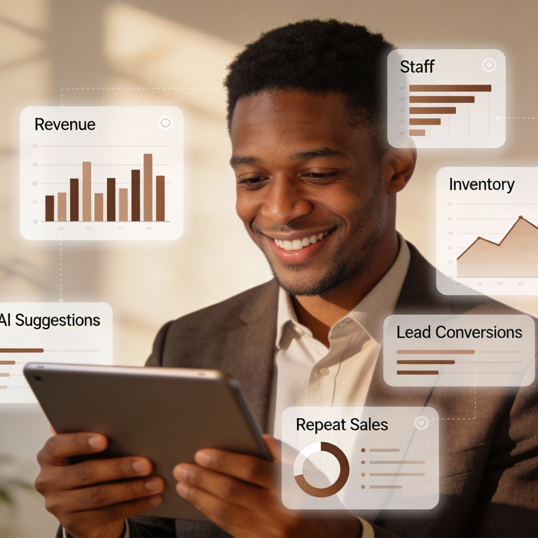 Growth leader reviewing performance analytics